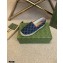 Gucci Washed GG Jacquard Denim Espadrilles Dark Blue 2021