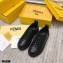 Fendi Rise Leather Flatform Sneakers Black with All-over Embossed FF 2021