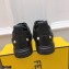 Fendi Rise Leather Flatform Sneakers Black with All-over Embossed FF 2021