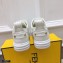 Fendi Rise Leather Flatform Sneakers White with All-over Embossed FF 2021