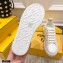 Fendi Rise Leather Flatform Sneakers White with All-over Embossed FF 2021