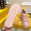 Fendi Rise Leather Flatform Sneakers Pink with All-over Embossed FF 2021