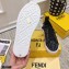 Fendi Rise Fabric Flatform Sneakers Black with Diagonal FF 2021