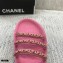 Chanel Chain Calfskin Sandals G37140 Pink 2021
