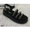 Chanel Chain Calfskin Sandals G37140 Black 2021Chanel Chain Calfskin Sandals G37140 Black 2021