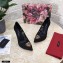 Dolce & Gabbana Heel 10.5cm Taormina Lace Pumps Black with Devotion Heart 2021