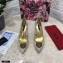 Dolce & Gabbana Heel 10.5cm Taormina Lace Pumps Gold with Devotion Heart 2021