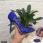 Dolce & Gabbana Heel 10.5cm Taormina Lace Pumps Blue with Devotion Heart 2021