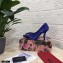 Dolce & Gabbana Heel 10.5cm Taormina Lace Pumps Blue with Devotion Heart 2021