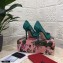 Dolce & Gabbana Heel 10.5cm Taormina Lace Pumps Green with Devotion Heart 2021