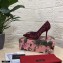 Dolce & Gabbana Heel 10.5cm Taormina Lace Pumps Burgundy with Devotion Heart 2021