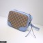 Gucci Bree Original GG Canvas Mini Messenger Bag 387360 Blue 2021