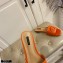 Versace La Medusa Leather Sliders Orange 2021