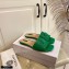 Versace La Medusa Leather Sliders Green 2021