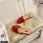 Versace La Medusa Leather Sliders Red 2021
