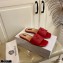 Versace La Medusa Leather Sliders Red 2021