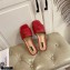 Versace La Medusa Leather Sliders Red 2021