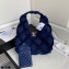 Chanel Cotton Canvas and Calfskin Small Hobo Bag AS2320 Navy Blue 2021