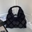 Chanel Cotton Canvas and Calfskin Large Hobo Bag AS2292 Black 2021