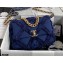 Chanel 19 Cotton Canvas/Calfskin Small Flap Bag AS1160 Navy Blue 2021