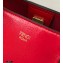 Fendi Leather FF Tote Small Bag Red 2021