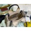 Chloe Small Woody Tote Bag White/Full Blue in Cotton Canvas and Shiny Calfskin 2021