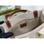 Chloe Small Woody Tote Bag White/Brown in Cotton Canvas and Shiny Calfskin 2021