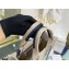 Chloe Small Woody Tote Bag White/Full Blue in Cotton Canvas and Shiny Calfskin 2021