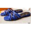 Louis Vuitton Calf Leather and Nano Monogram Canvas Flat Mules Blue 2021