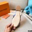 Louis Vuitton Calf Leather and Nano Monogram Canvas Flat Mules Blue 2021