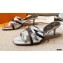 Louis Vuitton Calf Leather and Nano Monogram Canvas Heel Mules Silver 2021