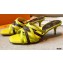 Louis Vuitton Calf Leather and Nano Monogram Canvas Heel Mules Yellow 2021