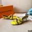 Louis Vuitton Calf Leather and Nano Monogram Canvas Heel Mules Yellow 2021