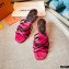 Louis Vuitton Calf Leather and Nano Monogram Canvas Heel Mules Fuchsia 2021