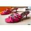 Louis Vuitton Calf Leather and Nano Monogram Canvas Heel Mules Fuchsia 2021