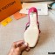 Louis Vuitton Calf Leather and Nano Monogram Canvas Heel Mules Fuchsia 2021