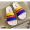 Dolce & Gabbana Striped Rubber Sliders Yellow/Red/Blue 2021