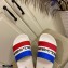 Dolce & Gabbana Striped Rubber Sliders Blue/White/Red 2021