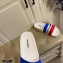 Dolce & Gabbana Striped Rubber Sliders Blue/White/Red 2021