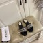 Fendi FF Interlace Wide-band Slides Black 2021