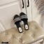 Fendi FF Interlace Wide-band Slides Black 2021