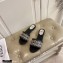 Fendi FF Interlace Wide-band Slides Black 2021