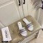 Fendi FF Interlace Wide-band Slides White 2021