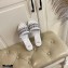 Fendi FF Interlace Wide-band Slides White 2021