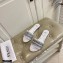 Fendi FF Interlace Wide-band Slides White 2021