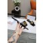 Gucci Gold Logo Slide Sandals Black 2021