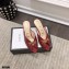 Gucci Heel 7.5cm Slide Sandal with Chain 645444 Burgundy 2021