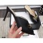 Gucci Heel 7.5cm Slide Sandal with Chain 645444 Black 2021