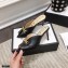 Gucci Heel 7.5cm Slide Sandal with Chain 645444 Black 2021