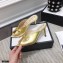 Gucci Heel 7.5cm Slide Sandal with Chain 645444 Gold 2021